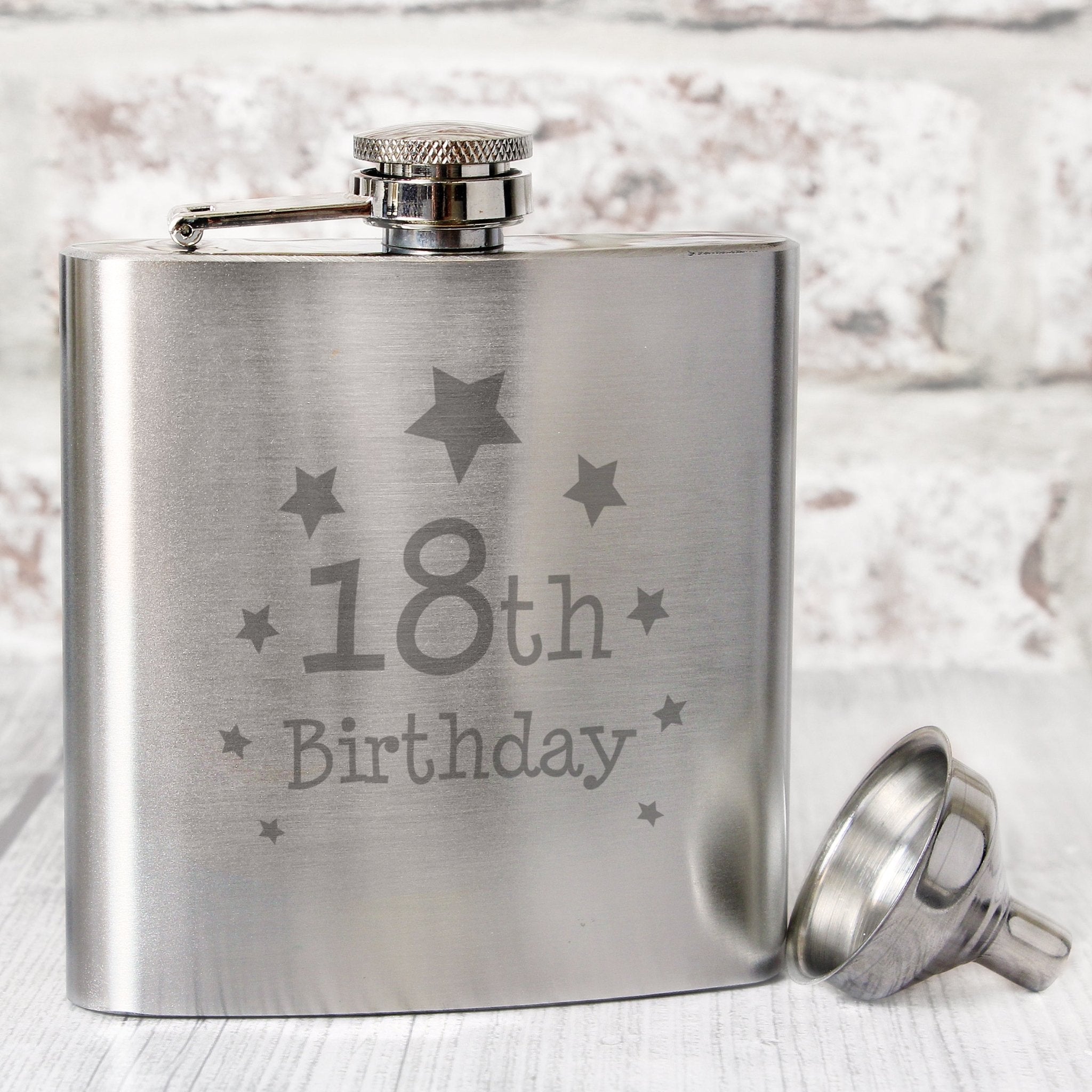 18th Birthday Hip Flask - Maker Mark Personalised Gifts
