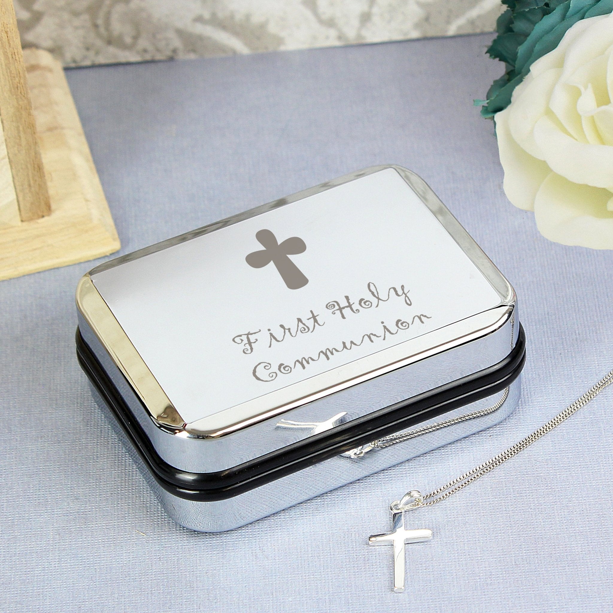 1st Holy Communion Cross Necklace - Maker Mark Personalised Gifts