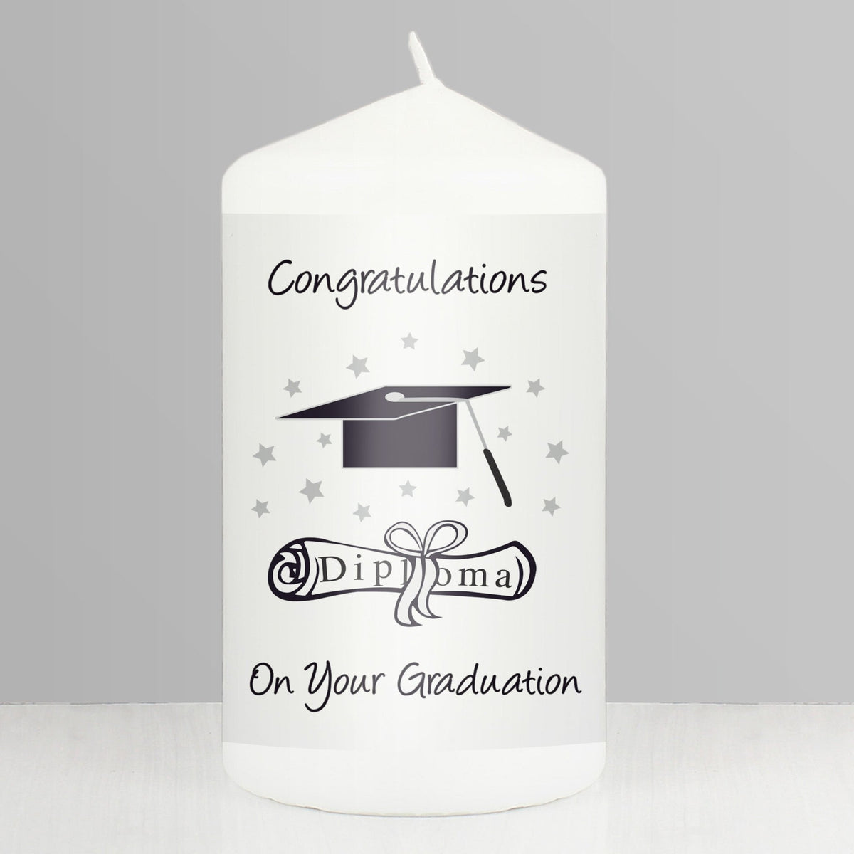 Graduation Pillar Candle - Maker Mark Personalised Gifts