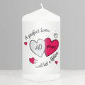 Perfect Love Ruby Pillar Candle - Maker Mark Personalised Gifts