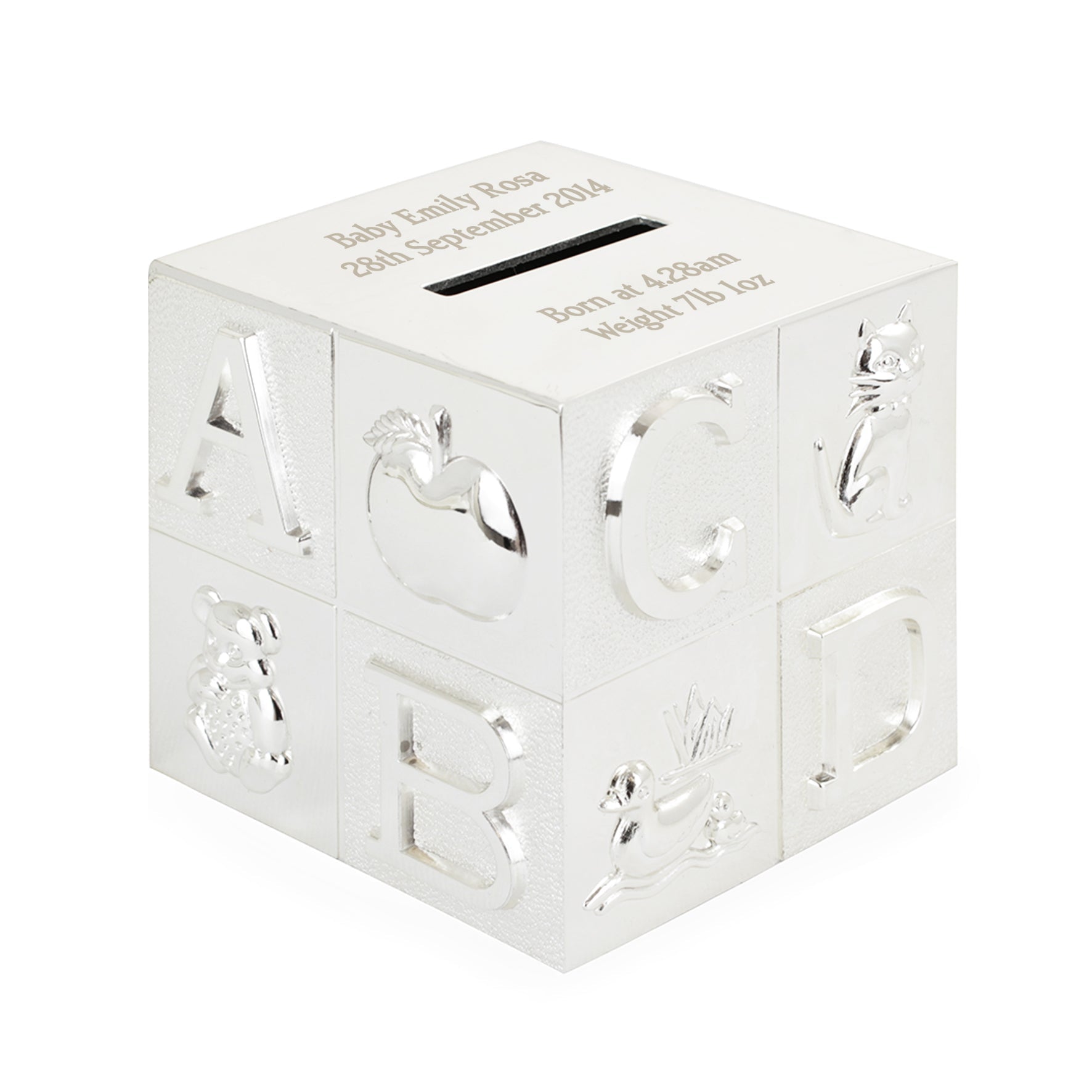 Personalised ABC Money Box - Maker Mark Personalised Gifts