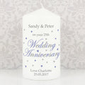 Personalised Anniversary Pillar Candle - Maker Mark Personalised Gifts