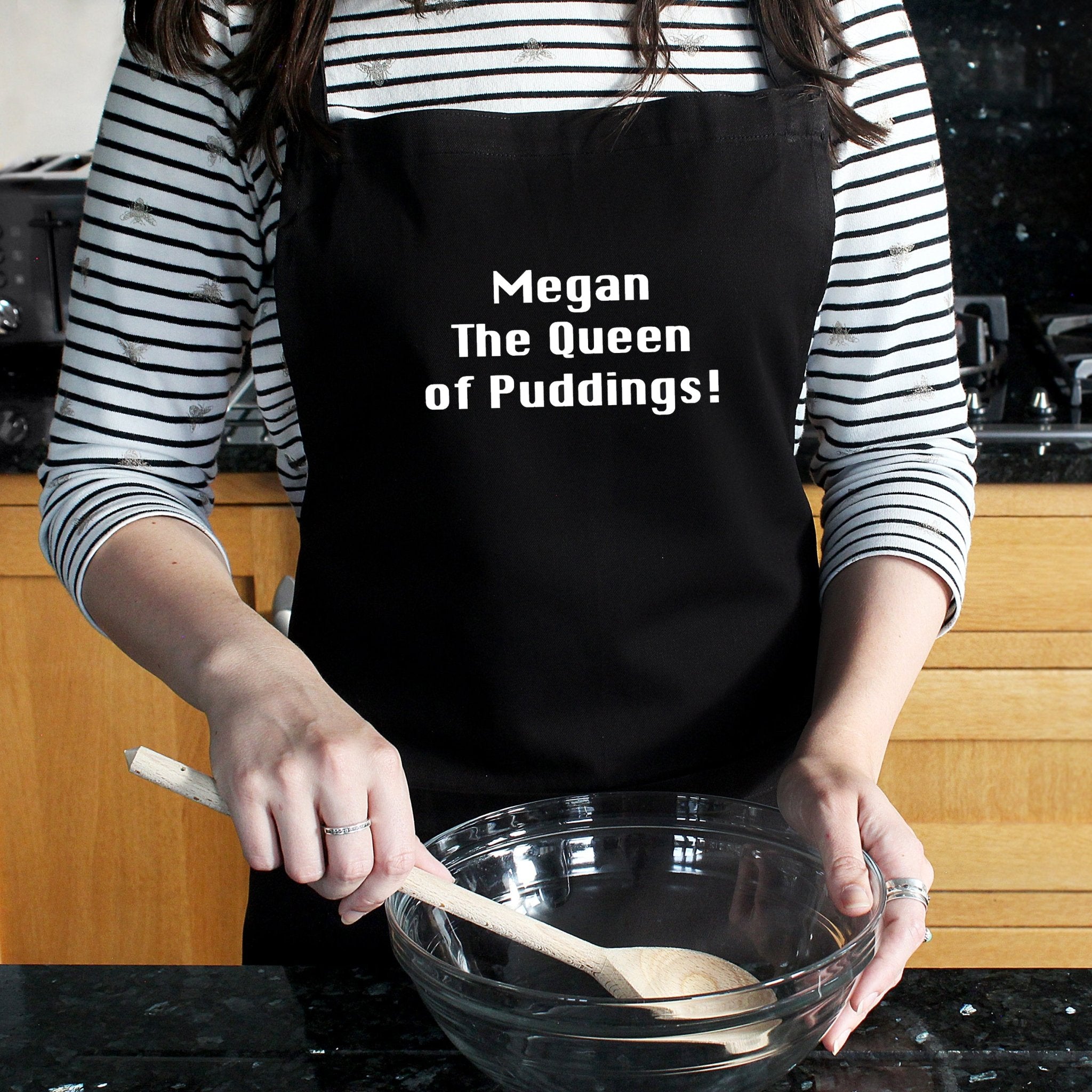 Personalised Black Apron - Maker Mark Personalised Gifts