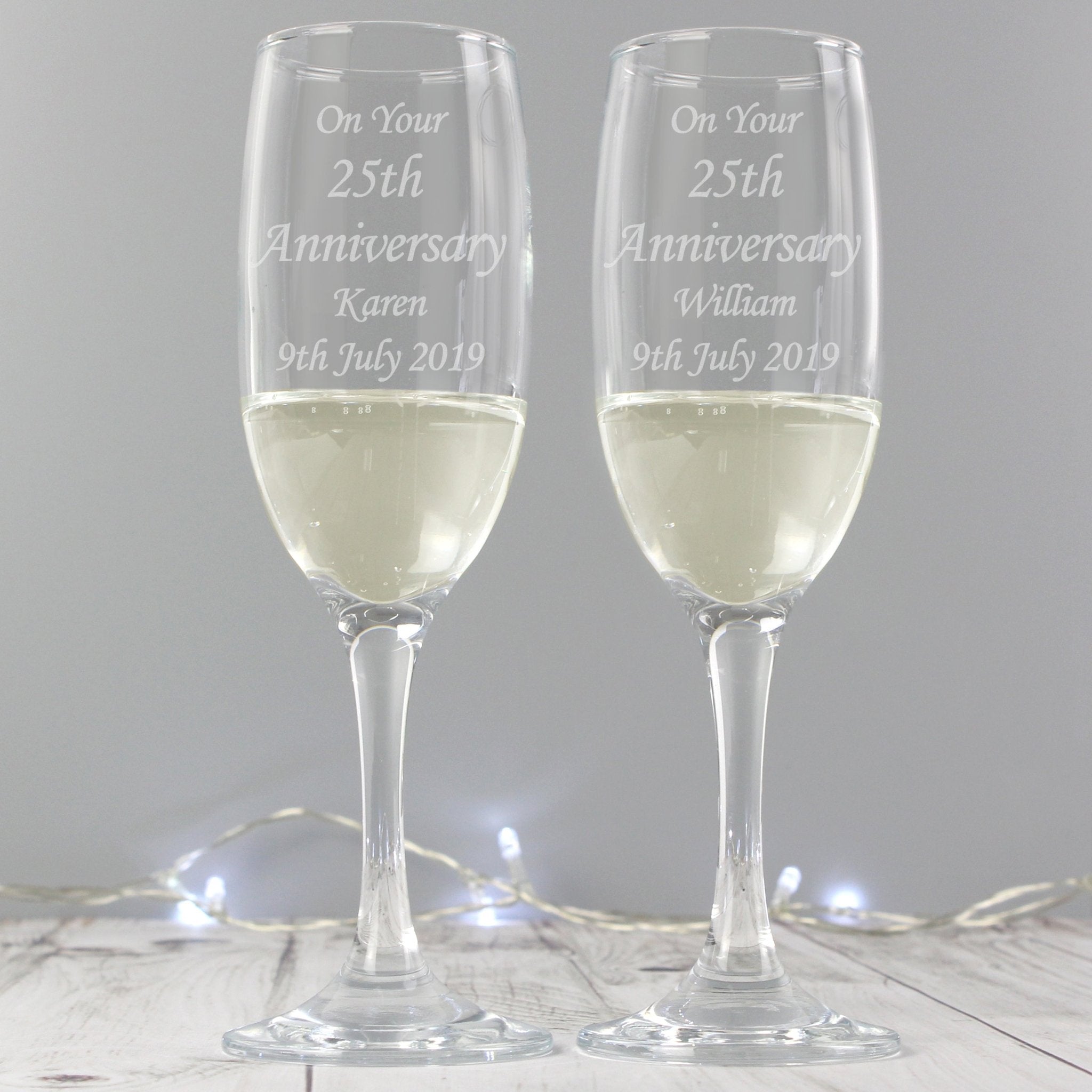 Personalised Celebration Pair of Flutes - Maker Mark Personalised Gifts