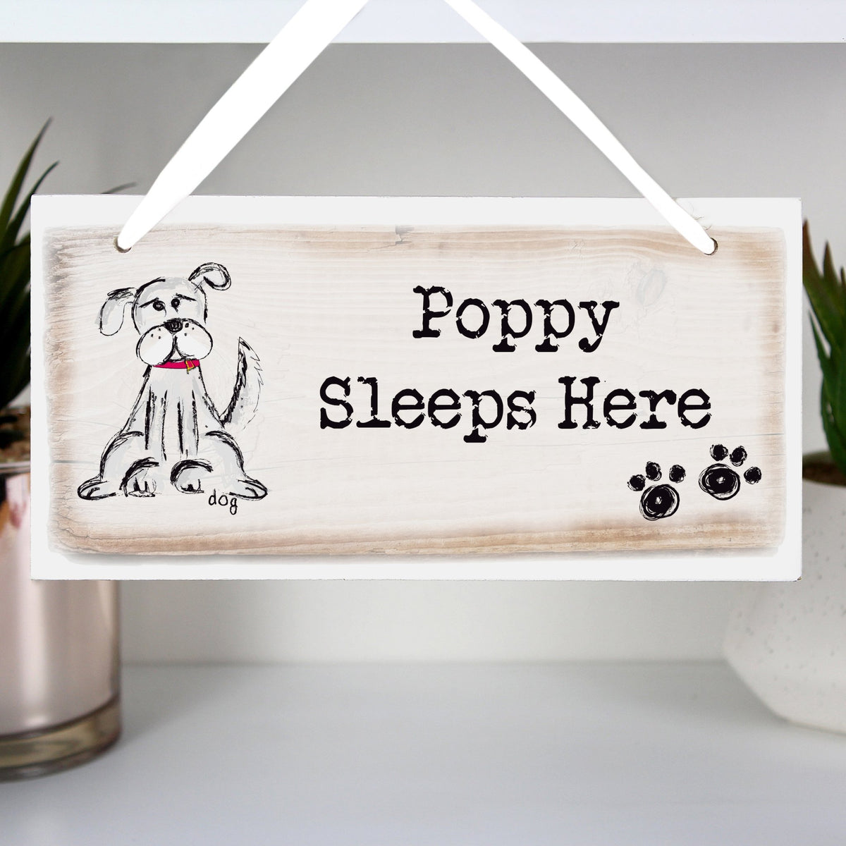 Personalised Dog Wooden Sign - Maker Mark Personalised Gifts
