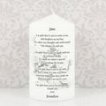 Personalised Godparent Pillar Candle - Maker Mark Personalised Gifts