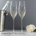 Personalised Hand Cut Heart Pair of Flutes with Gift Box - Maker Mark Personalised Gifts
