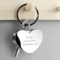 Personalised Heart Photoframe Keyring - Maker Mark Personalised Gifts