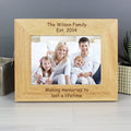 Personalised Landscape 5x7 Landscape Oak Finish Photo Frame - Maker Mark Personalised Gifts