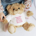 Personalised Message Teddy Bear - Pink - Maker Mark Personalised Gifts