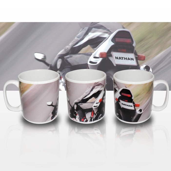 Personalised Motorbike Mug - Maker Mark Personalised Gifts