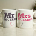 Personalised Mr & Mrs Sketch Mug Set - Maker Mark Personalised Gifts