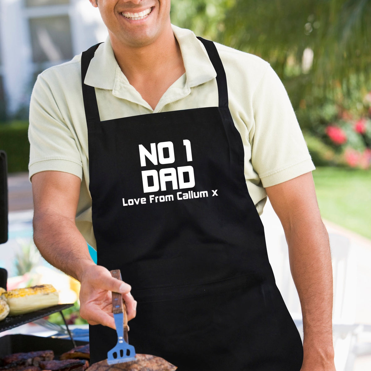 Personalised No.1 Dad Apron - Maker Mark Personalised Gifts