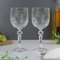 Personalised Pair of Crystal Wine Glasses - Maker Mark Personalised Gifts
