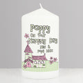 Personalised Pink Church Pillar Candle - Maker Mark Personalised Gifts