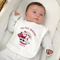 Personalised Rooftop Santa 1st Christmas Bib - Maker Mark Personalised Gifts