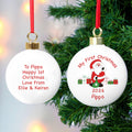 Personalised Santa with Presents Bauble - Maker Mark Personalised Gifts