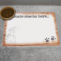 Personalised Scribble Bunny Pet Bowl Mat - Maker Mark Personalised Gifts