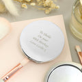 Personalised Silver Round Compact Mirror - Maker Mark Personalised Gifts