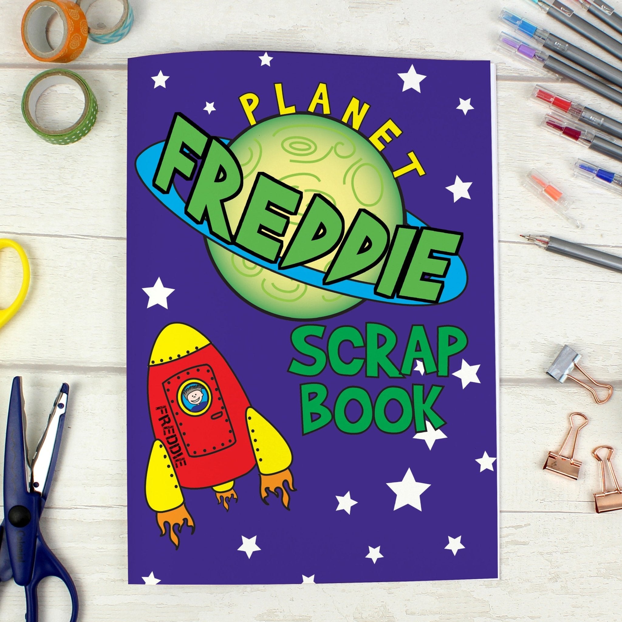 Personalised Space - A4 Scrapbook - Maker Mark Personalised Gifts