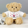 Personalised Spotty Santa Teddy Bear - Maker Mark Personalised Gifts