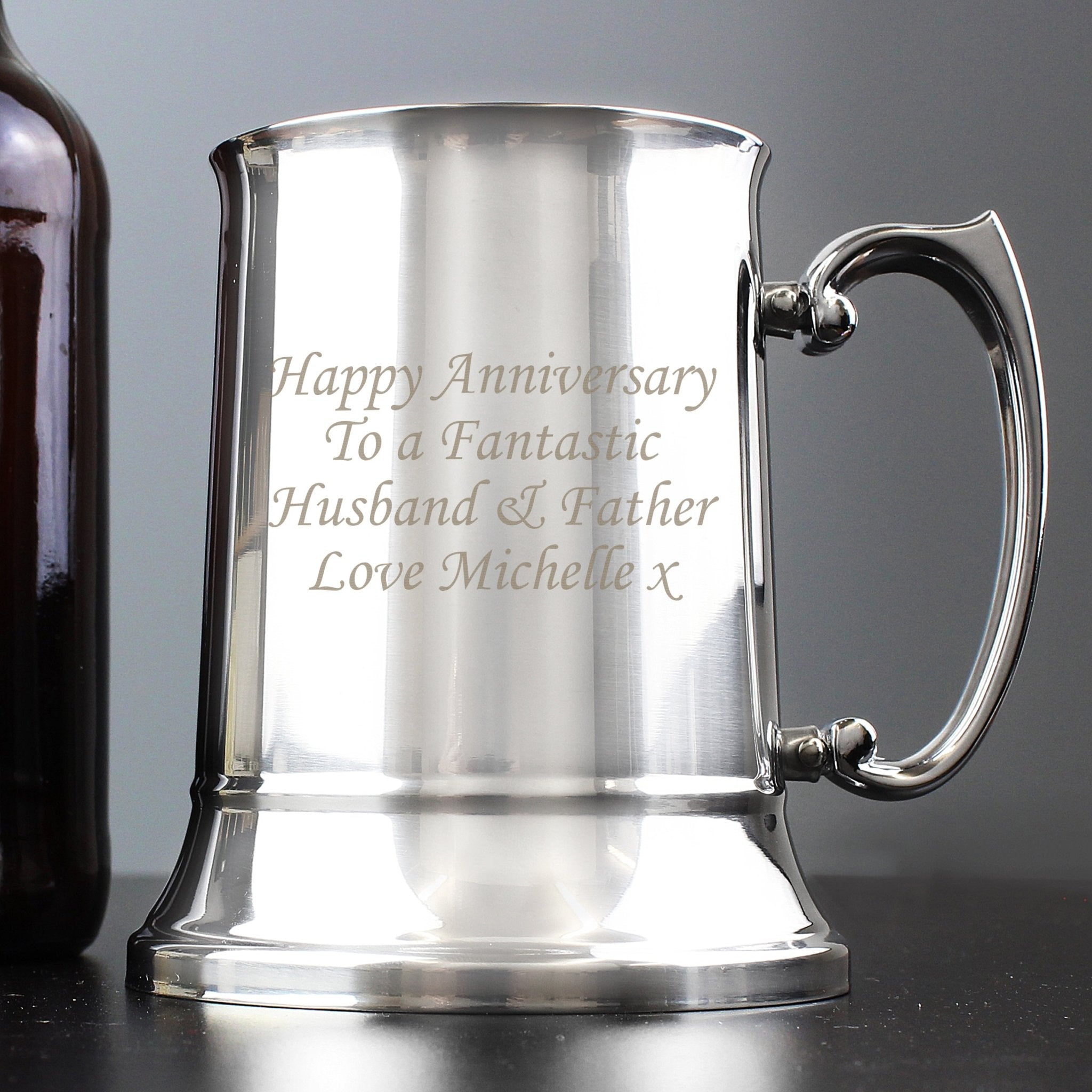 Personalised Stainless Steel Tankard - Maker Mark Personalised Gifts