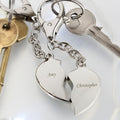 Personalised Two Hearts Keyring - Maker Mark Personalised Gifts