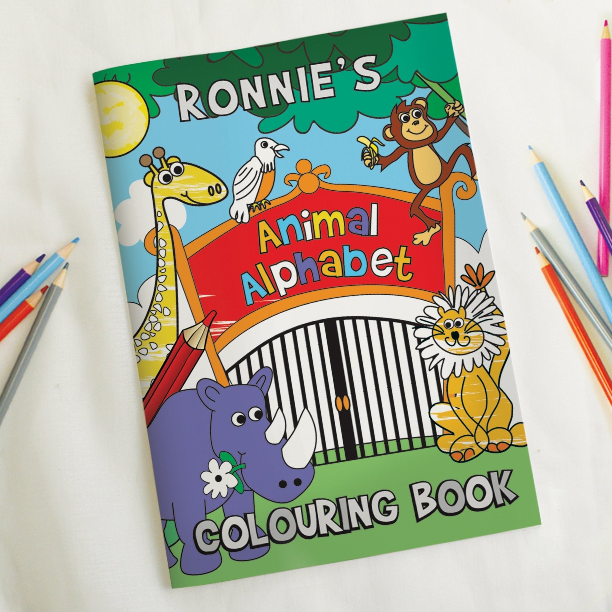 Personalised Zoo Colouring Book - Maker Mark Personalised Gifts